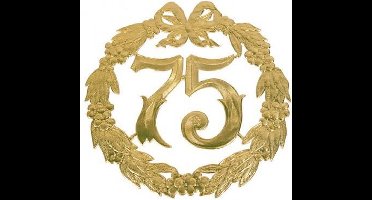 Jubileumcijfer 75 - 24cm - 75 Jaar - Goud