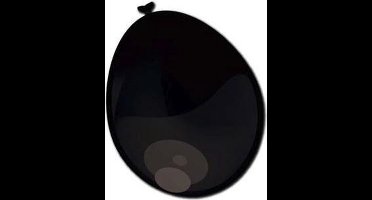 Ballonnen zwart metallic 50 stuks 30 cm