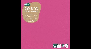 Duni servetten Fuchsia 3-laags 33x33
