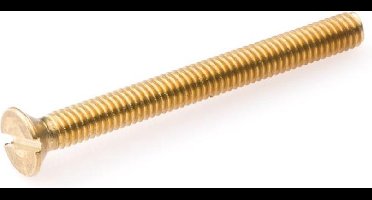 Metaalschroeven Messing P.Verz.Kop M5x10 Din 963 - 200 stuks