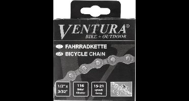VENTURA KMC 1/2 X 3/32 KETTING 15-21-SPEED 116 SCHAKELS BLISTER 302165