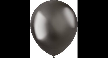 Folat - ballonnen Intense chrome grey 33 cm -10 stuks