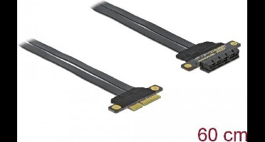 Riser -kaart PCI Express X4 tot X4 met flexibele kabel 60 cm