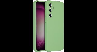 Accezz Hoesje - Geschikt voor Samsung Galaxy S23 FE - Liquid Silicone Backcover - Groen