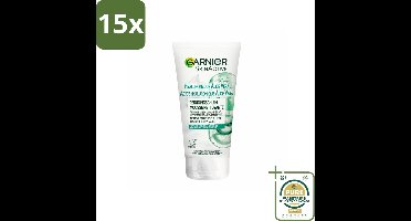 15 x Garnier - SkinActive - Gezichtsreinigingsschuim - Hyaluronzuur & Aloe Vera - Hydraterend - 150 ml - Grootverpakking - Gezichtsreinigingsschuim - Hyaluronzuur - Aloe Vera - Gezichtsreiniging - Hydraterend
