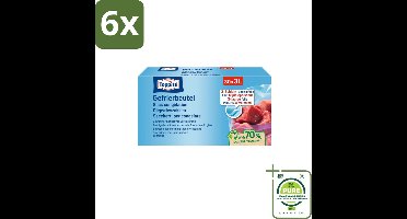 Toppits – Diepvrieszakjes – 3 Liter – 30 Zakjes - Voordeelverpakking - 6 stuks - Diepvrieszak 3 l - Diepvrieszak