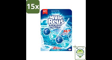 15 x Witte Reus - Kracht Actief Toiletblok - Oceaan - 1 Toiletblok - Grootverpakking - Toiletblok - Toilet Schoonmaak - Frisse Geur - Reinigingsmiddel Toilet - Anti-kalk