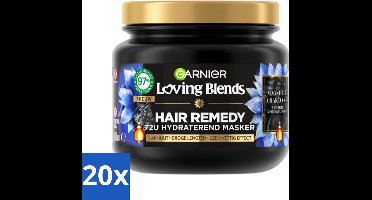 Garnier - Loving Blends Magnetic Charcoal - Haarmasker - Droge Lengtes - 340 ml - Bulkverpakking - 20 stuks