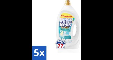 5 x Frisse Reus - Vloeibaar Wasmiddel - Lotus - Witte Was - 77 Wasbeurten - Witte Was - Vloeibaar Wasmiddel - Frisse Was - Was Kracht - Lotusbloemextract