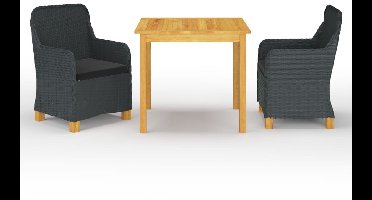 vidaXL - 3-delige - Tuinset - donkergrijs