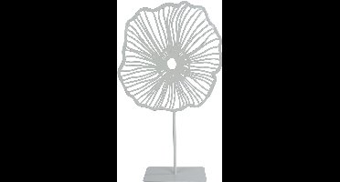 Sculptuur Aoife L op standaard off-white metaal 25x8x49cm.