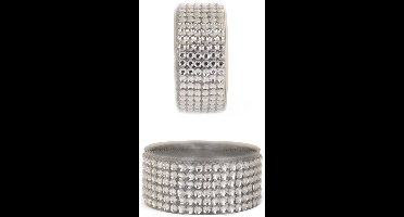 Strassband zelfklevend Zilver 3m