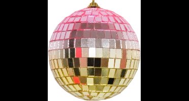 Housevitamin - Kerstversiering - Kersthanger - Discobal - Foam - Roze/Goud - 25x25x25cm
