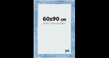 Your Decoration - Fotolijst 60x90 cm - MDF - Helder Blauw Geveegd - Pisa