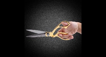 Professionele naaischaren 23,5 cm - roestvrij staal met gouden handvat voor stof, leer en papier