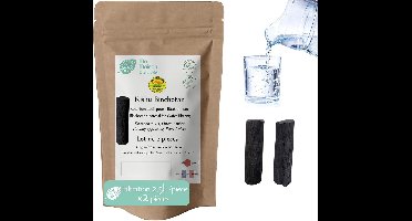 Binchotan Actieve Houtskool Stokjes | 2x 40g voor 2,5L Waterfiltering | Natuurlijke Water Reiniging | Geschikt voor Karaf en Fles