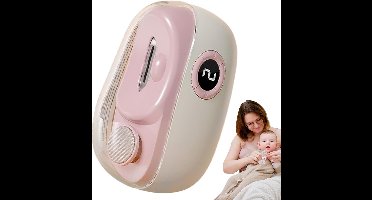 Kraftverdia - Elektrische Nagelknipper - Nagelfrees - USB oplaadbare nageltrimmer - Met LED-verlichting - 3 snelheidsstanden - Met opvangfunctie voor de afgeknipte stukjes - Unisex - Roze