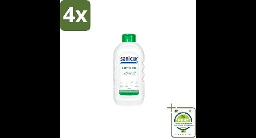 Sanicur – Bad & Douchegel – Dermo Oil – 1000 ml - Voordeelverpakking - 4 stuks - Hydraatende lichaamsolie - Droge huid verzorging