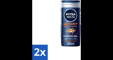 NIVEA MEN – Douchegel – Sport – 250 ml - Voordeelverpakking - 2 stuks