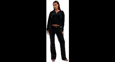 Juicy Couture Juicy Couture Christine Classic Velour Low Rise Pant ZWART - Maat S