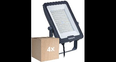Voordeelpak 4x Philips LED Floodlight Ledinaire BVP169 100W 12000lm 110D - 830-840-865 CCT | IP65 - Symmetrisch