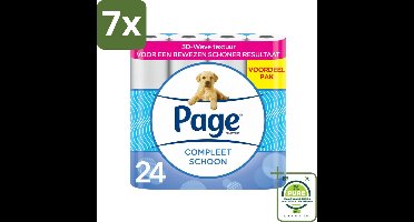 7 x Page Toiletpapier Compleet Schoon 2-laags 24 stuks per verpakking - Grootverpakking - Toiletpapier - 2-laags Toiletpapier - Zachte Toiletpapier - Katoen Toiletpapier - 3D Wave™ Toiletpapier