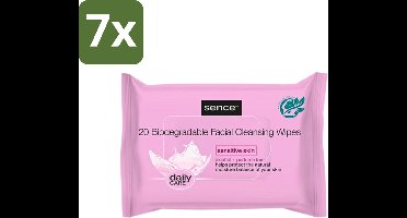 Sence - Gevoelige Huid - Gezichtsreinigingsdoekjes - Mild Reinigend - 20 Doekjes - Bulkverpakking - 7 stuks