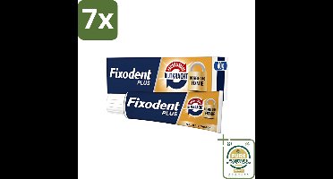 7 x Fixodent - Kleefpasta - Plus - Krachtige Hechting - 40 g - Grootverpakking - Kleefpasta Kunstgebit - Kunstgebit Kleefpasta - Kunstgebit Fixatie - Antibacteriële Kleefpasta - Voedselbarrière Kunstgebit