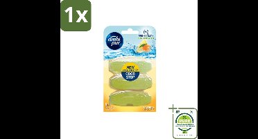 1 x Ambi Pur Toiletblok Navulling Citroen en Mandarijn 3 stuks per verpakking - Toiletblok - Toiletgeur - Citrusgeur - Citroen - Mandarijn