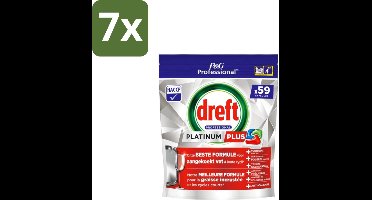 7 x Dreft – Vaatwastabletten – Platinum+ Regular – 59 Tabletten - Koffiezetapparaat - Koffiezetapparaat - Koffiezetapparaat