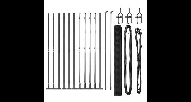 vidaXL - Hekpaal. - Grijs