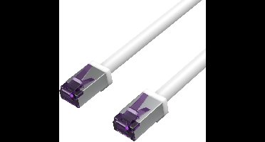 Flexline®-Patchkabel cat. 6A S/FTP, kurze Bauform, PIMF, weiß, 7,5m