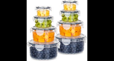 Voedselcontainers met Deksel en Pakking 8 stuks - Vershoudbakjes - Diepvriesbakjes - Vershouden - Bakjes
