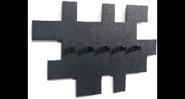 Spinder Design kapstok Tetromino - Zwart - 5 haken - Staal