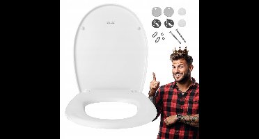 Zitting Cersanit Delfi Soft-Close, Antibacterieel, Makkelijk Verwijderbaar