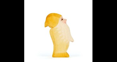 Ostheimer speelfiguur dwerg geel kunststof speelgoed.