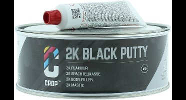 CROP Polyester Plamuur 2K - 750 ml - Reparatie voor Auto - Autoplamuur met Verharder - 2 Componenten Vulmiddel - Zwart