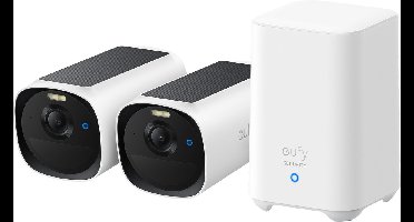 Eufy E40 2-Pack & HomeBase 2 | 2K Cameraset met Zonnepaneel