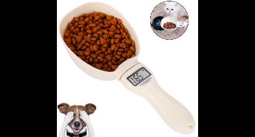 New Age Devi - Digitale Weegschaal - Dieren Voedsel - Lepel Weegschaal - Elektronisch - Brokken - Schep - Weeggereedschap - Meet Lepel - HondKat - Keuken - Digitale Display