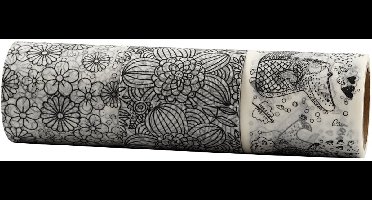 Creativ Company masking tape bloemen - decoratieve tape knutselen 3x5 m.