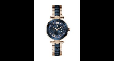 Gc Gc Illusion Kwarts Dag En Datum Blauw & Roségoud Kast: 100% Roestvrij Staal | Armband: 100% Roestvrij Staal 33 mm Y92003L1MF, Y92004L2MF, Y92005L1MF, Y92006L7MF