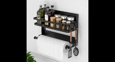 RVV® Kruidenrek ophangbaar - Kruidenrek - Zwart - 30cm x 11cmx 21cm