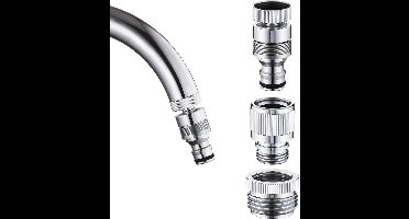 Snap Koppeling voor Vaatwassers en Wasmachines - Draaibare Kraan Adapter voor Tuin en Badkamer