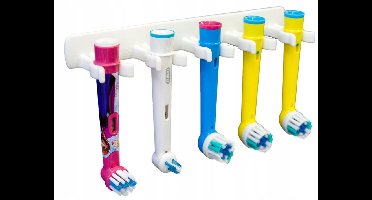 Houder voor 5 Oral-B opzetborstels - Zelfklevend & Hygiënisch