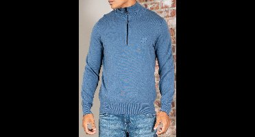BOSS Kanobix Half Zip Trui Blauw - Maat XXL - Heren - Quarter zip
