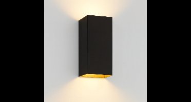 Moderne wandlamp Zwart / Goud | Vierkant | Up en Down | Eros