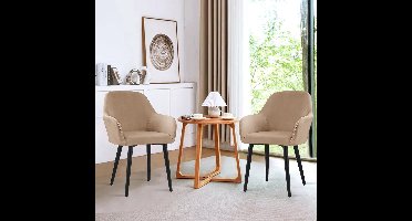 Stoelhoes - Stoelhoezen - universele stoelhoes met armleuningen, afneembaar, wasbaar, eetkamerstoelen, overtrek voor keuken, eetkamer, banket, bruiloft, feest - Set Van 1 - kameel -41D x 49B x 46H centimeter