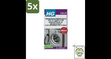 5 x HG Onderhoudsmonteur Voor (Vaat)Wasmachines 200 ml - Grootverpakking - Wasmachine Onderhoud - Vaatwasser Onderhoud - Wasmachine Reinigen - Vaatwasser Reinigen - Kalk Verwijderen