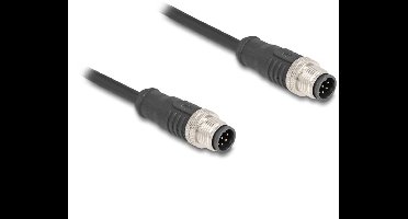 M12 8-pins A-gecodeerde industriële netwerkkabel | CAT5e | PVC | 1 meter