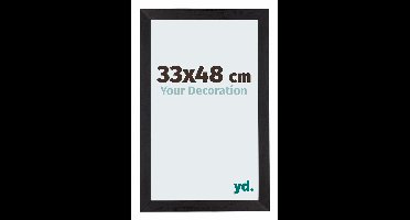 Your Decoration - Fotolijst 33x48 cm - MDF - Zwart Houtnerf - Mura